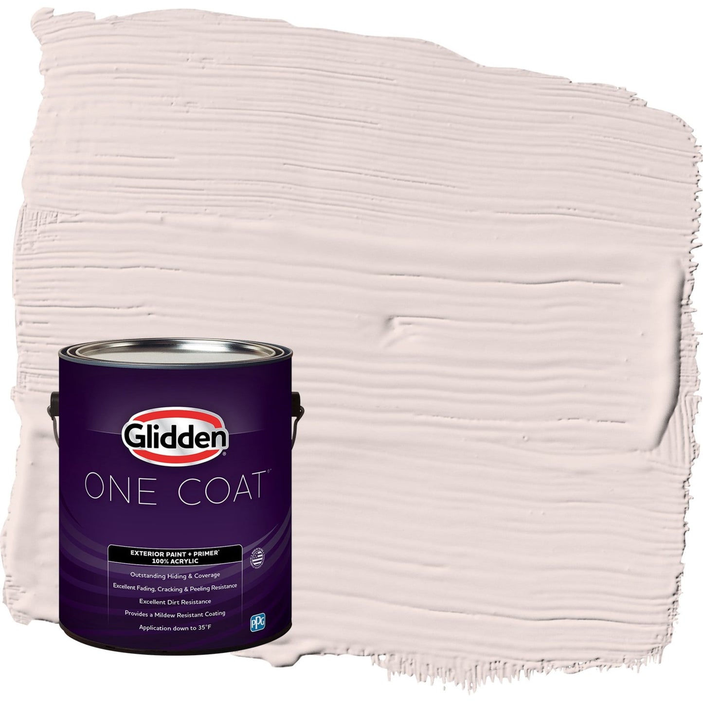 Glidden One Coat Sea Anemone / Pink Semi-Gloss Exterior Paint with Primer, 1 Gallon