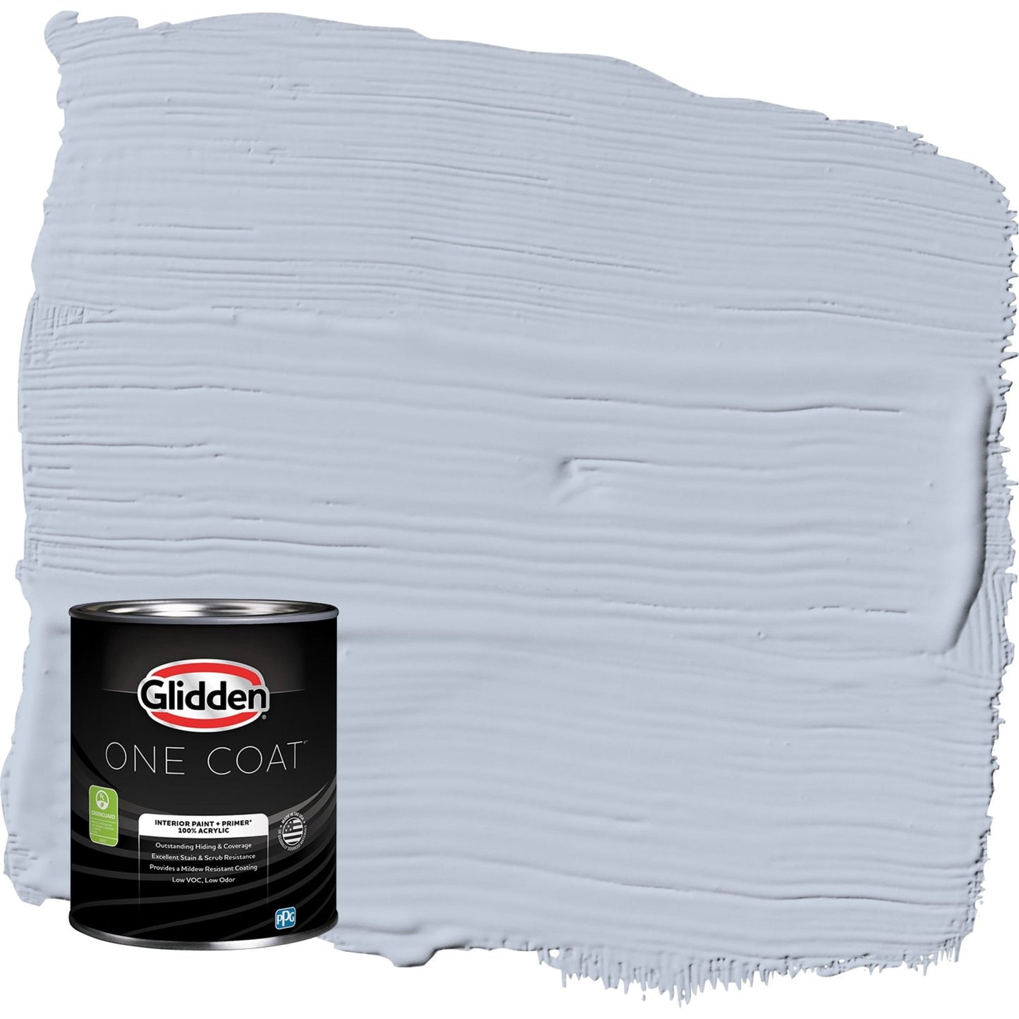 Glidden One Coat Northern Exposure / Blue Semi-Gloss Interior Paint with Primer, 1 Quart