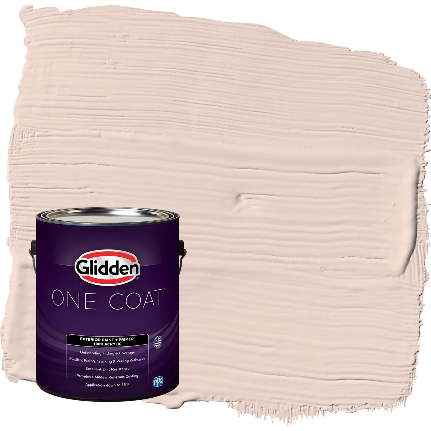 Glidden One Coat Bare Beige / Orange Flat Exterior Paint with Primer, 1 Gallon