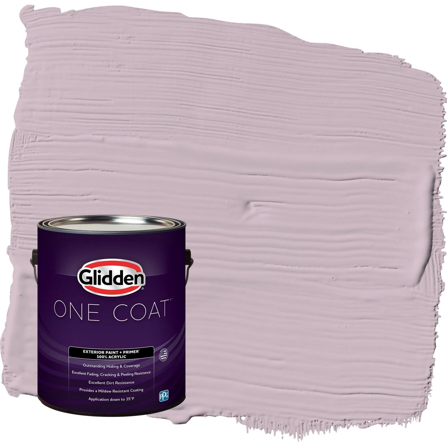 Glidden One Coat High Society / Purple Satin Exterior Paint with Primer, 1 Gallon
