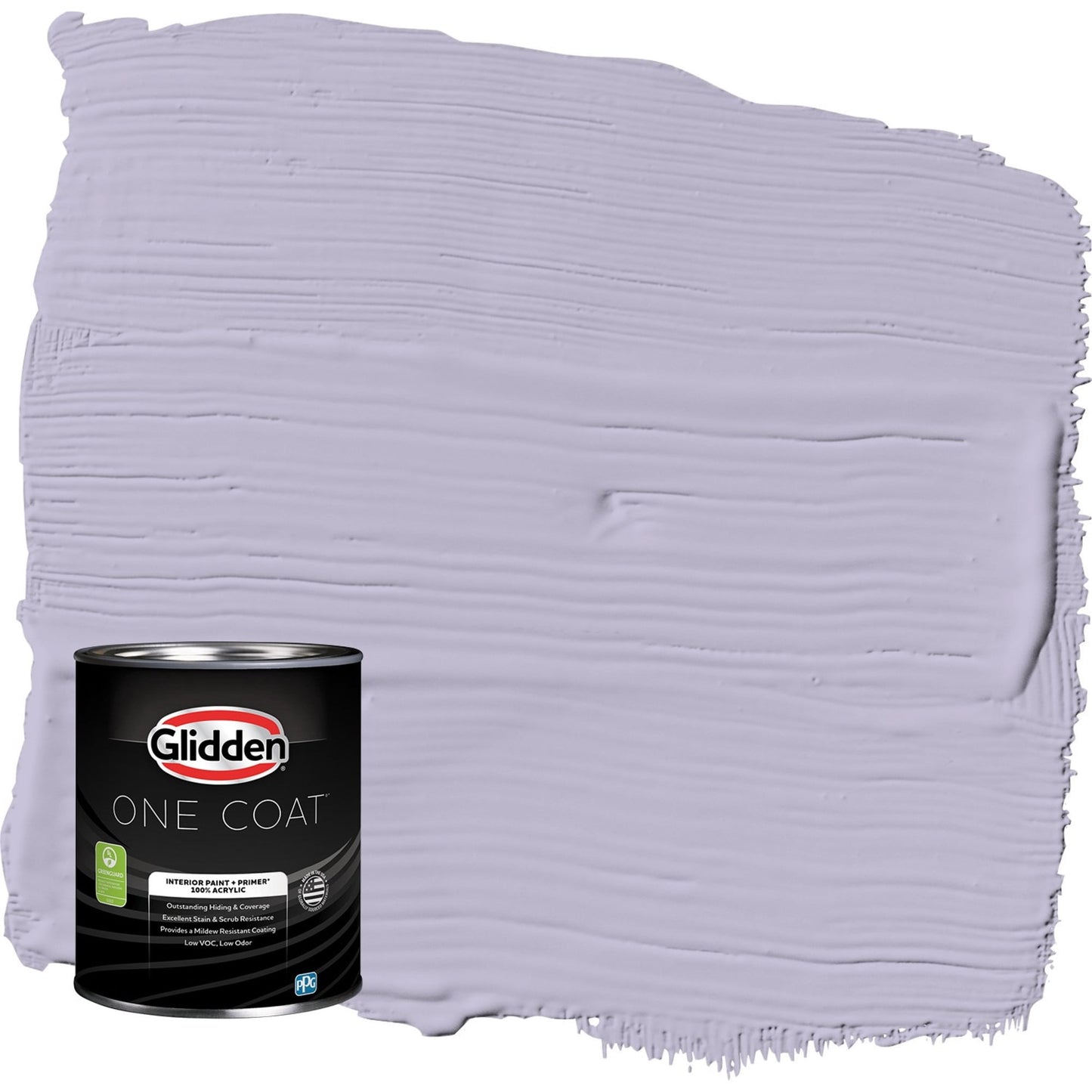 Glidden One Coat Wild Lilac / Purple Semi-Gloss Interior Paint with Primer, 1 Quart