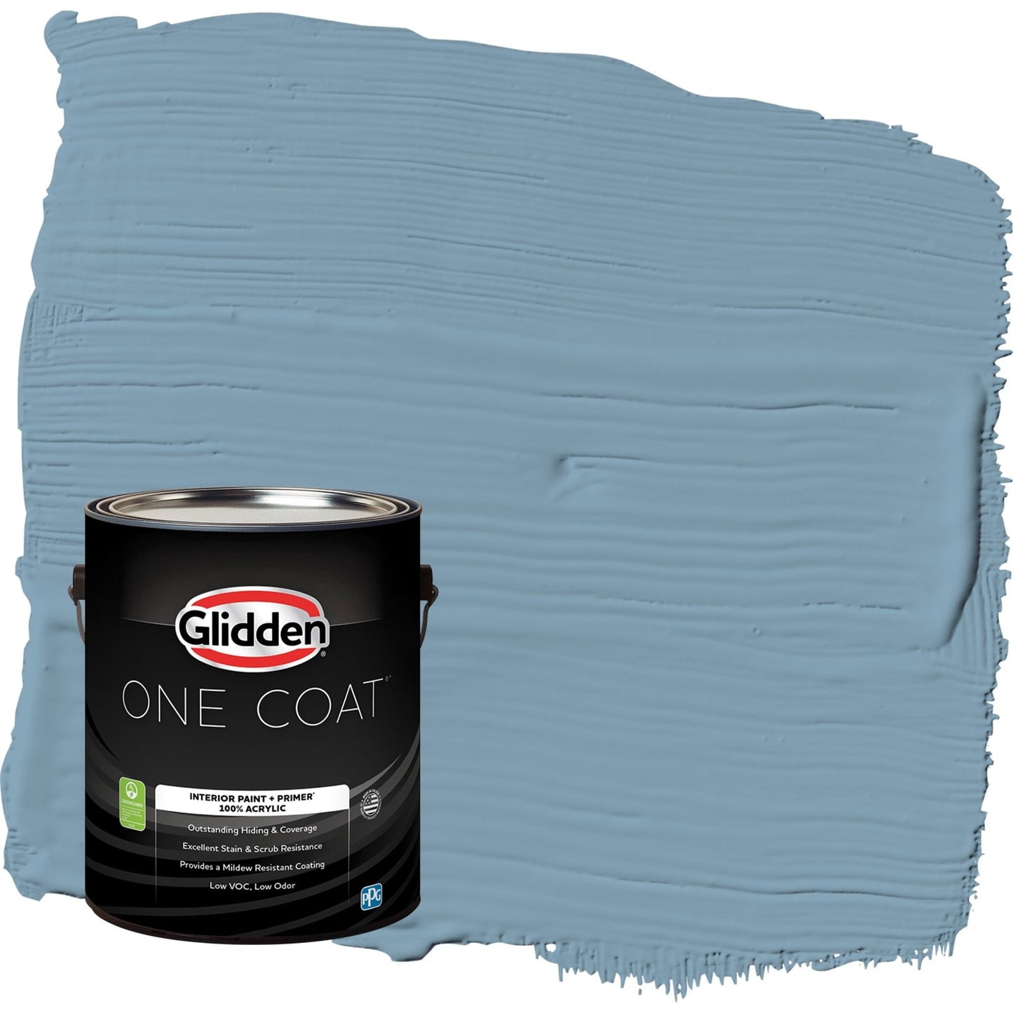 Glidden One Coat Americana / Blue Flat Interior Paint with Primer, 1 Gallon