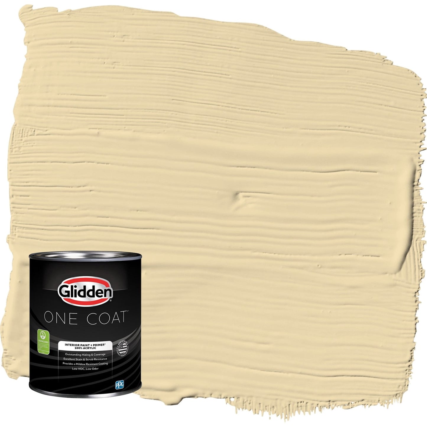 Glidden One Coat Caramelized Pears / Yellow Semi-Gloss Interior Paint with Primer, 1 Quart