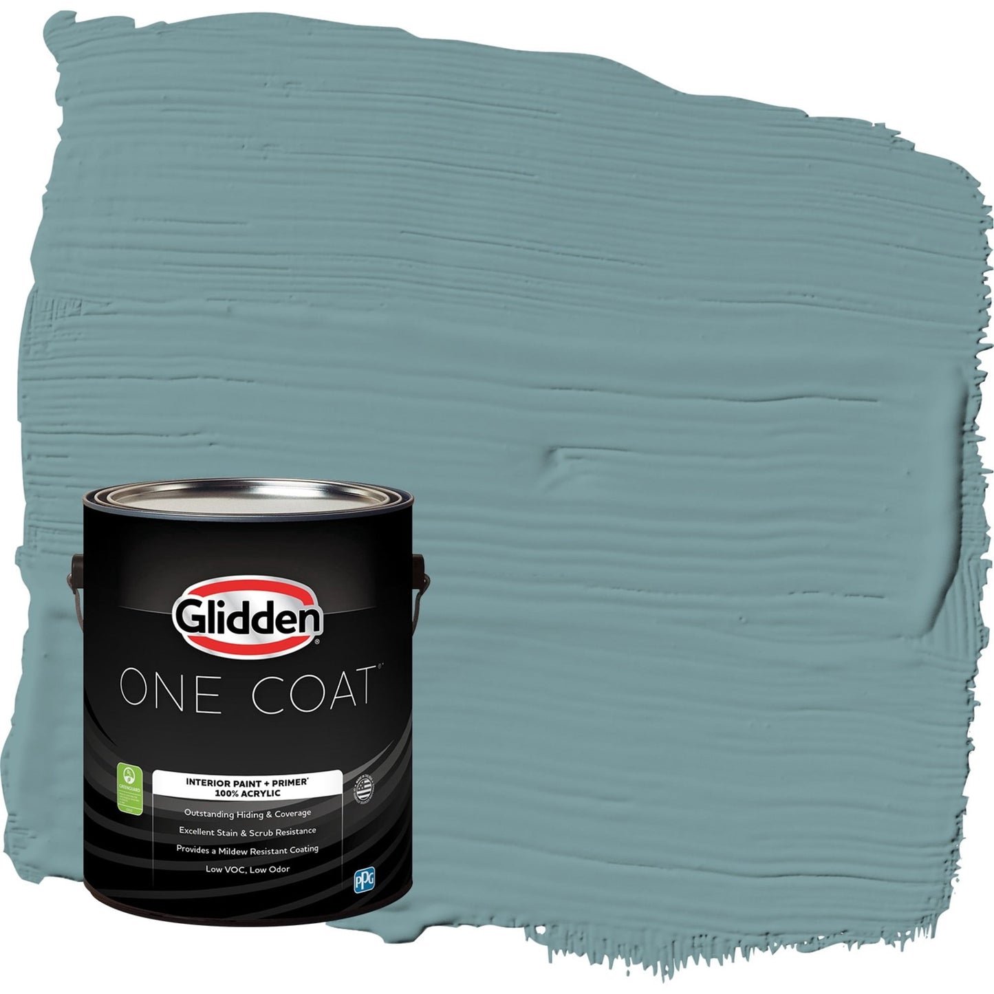 Glidden One Coat Cathedral Glass / Aqua Semi-Gloss Interior Paint with Primer, 1 Gallon