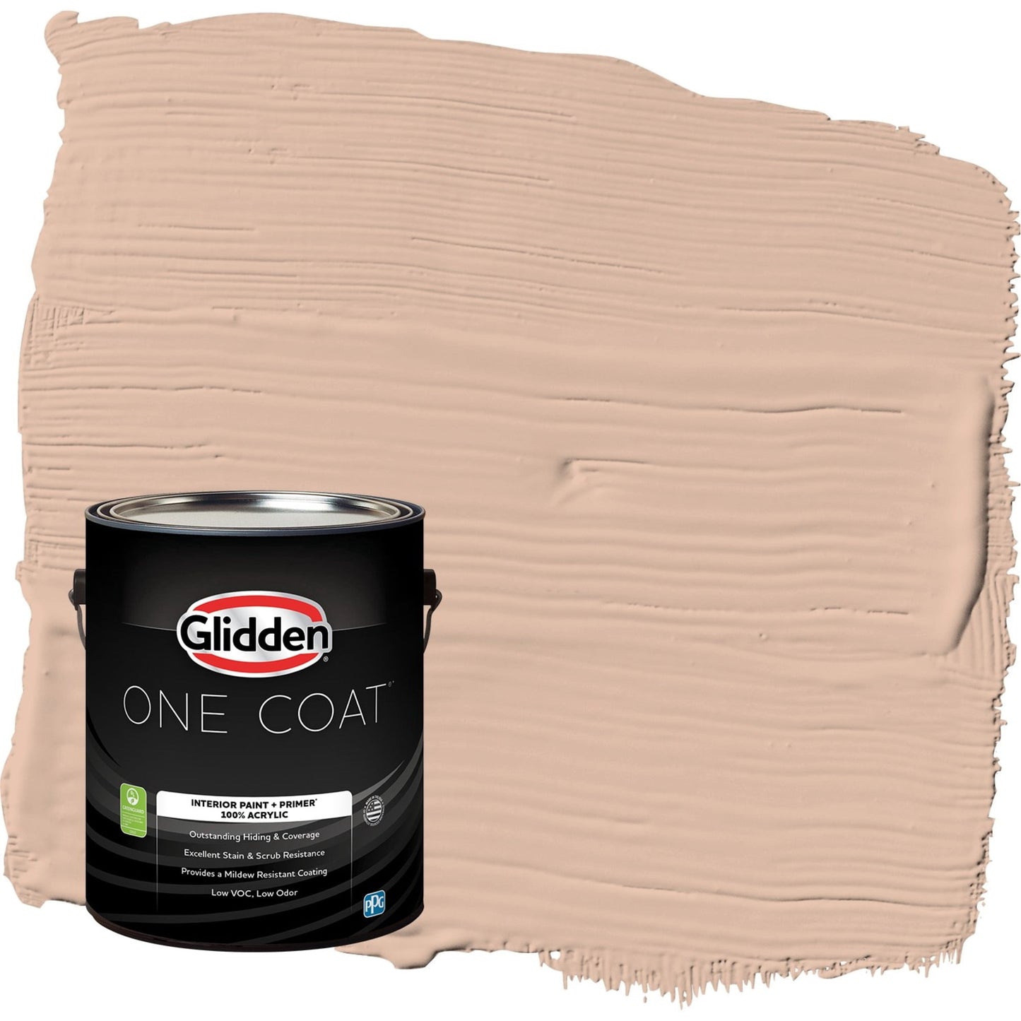 Glidden One Coat Cinnamon Ice / Orange Flat Interior Paint with Primer, 1 Gallon