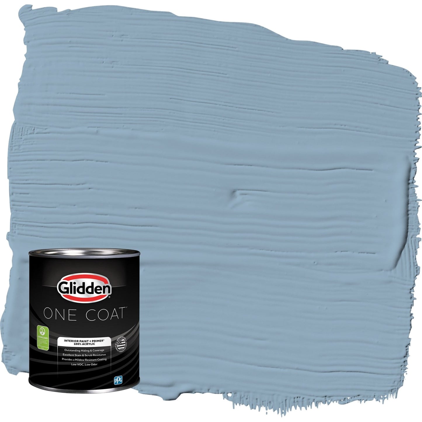 Glidden One Coat Dresden Dream / Blue Eggshell Interior Paint with Primer, 1 Quart