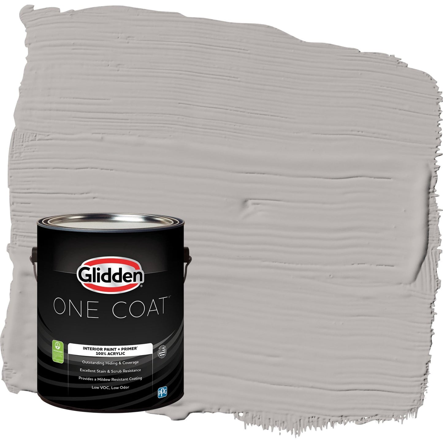 Glidden One Coat Pintura Interior Gris Mármol / Gris Cáscara de Huevo con Primer, 1 Galón