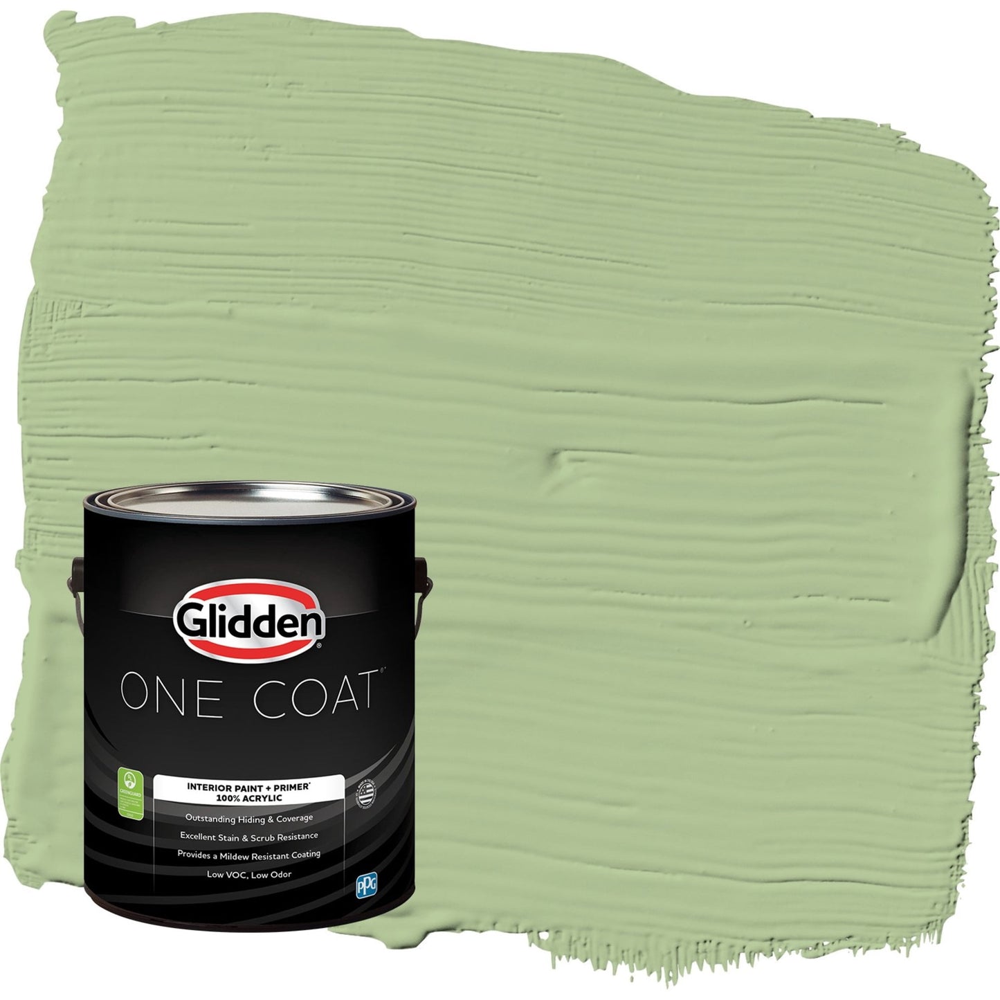 Glidden One Coat Harmonious / Green Eggshell Interior Paint with Primer, 1 Gallon