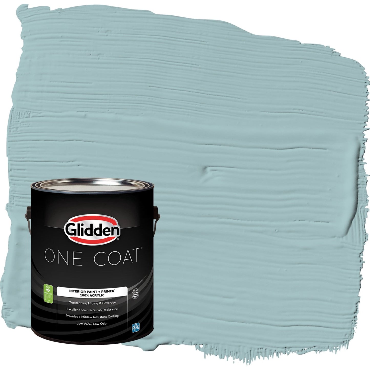 Glidden One Coat Lazy River / Blue Semi-Gloss Interior Paint with Primer, 1 Gallon
