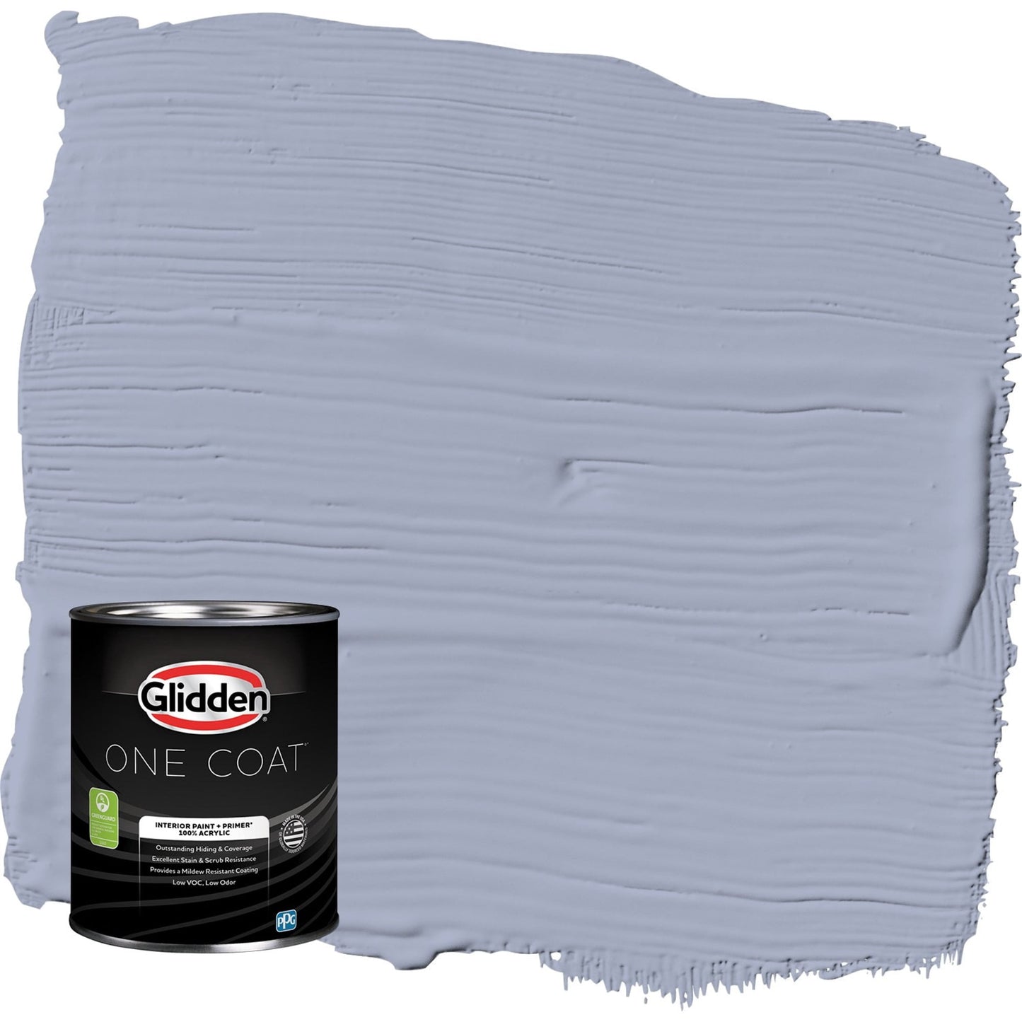 Glidden One Coat Interior Paint and Primer, Lilac Time / Purple, 1 Quart, Semi-Gloss
