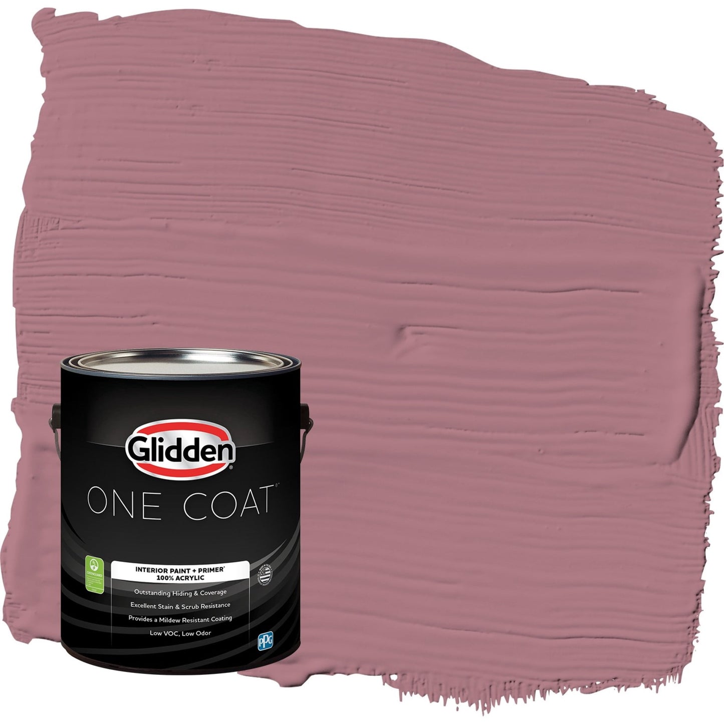 Glidden One Coat Mauve Madness / Purple Eggshell Interior Paint with Primer, 1 Gallon