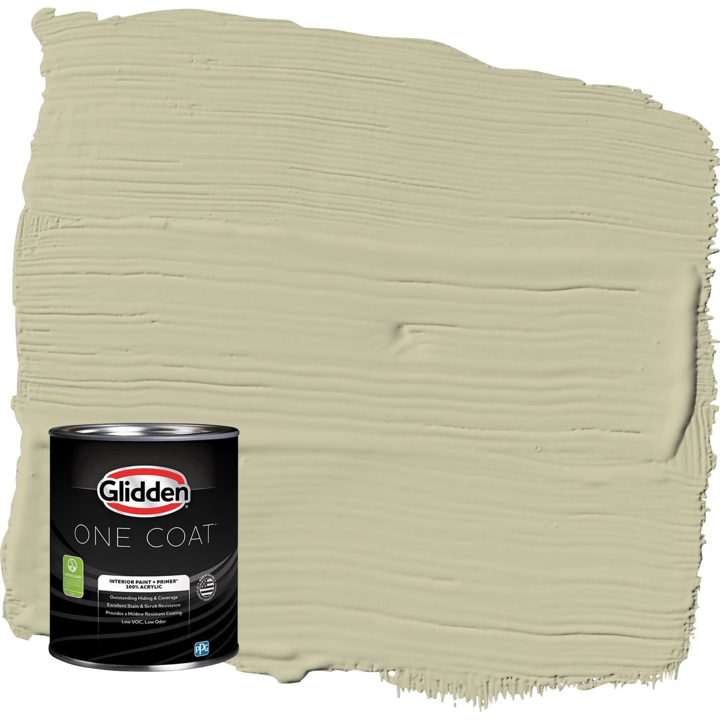 Glidden One Coat Interior Paint and Primer, Northern Landscape / Green, 1 Quart, Semi-Gloss