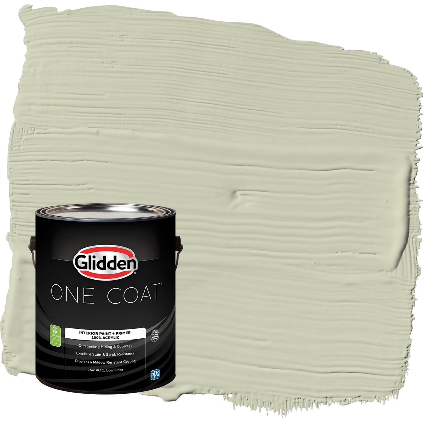 Glidden One Coat Only Olive / Green Eggshell Interior Paint with Primer, 1 Gallon