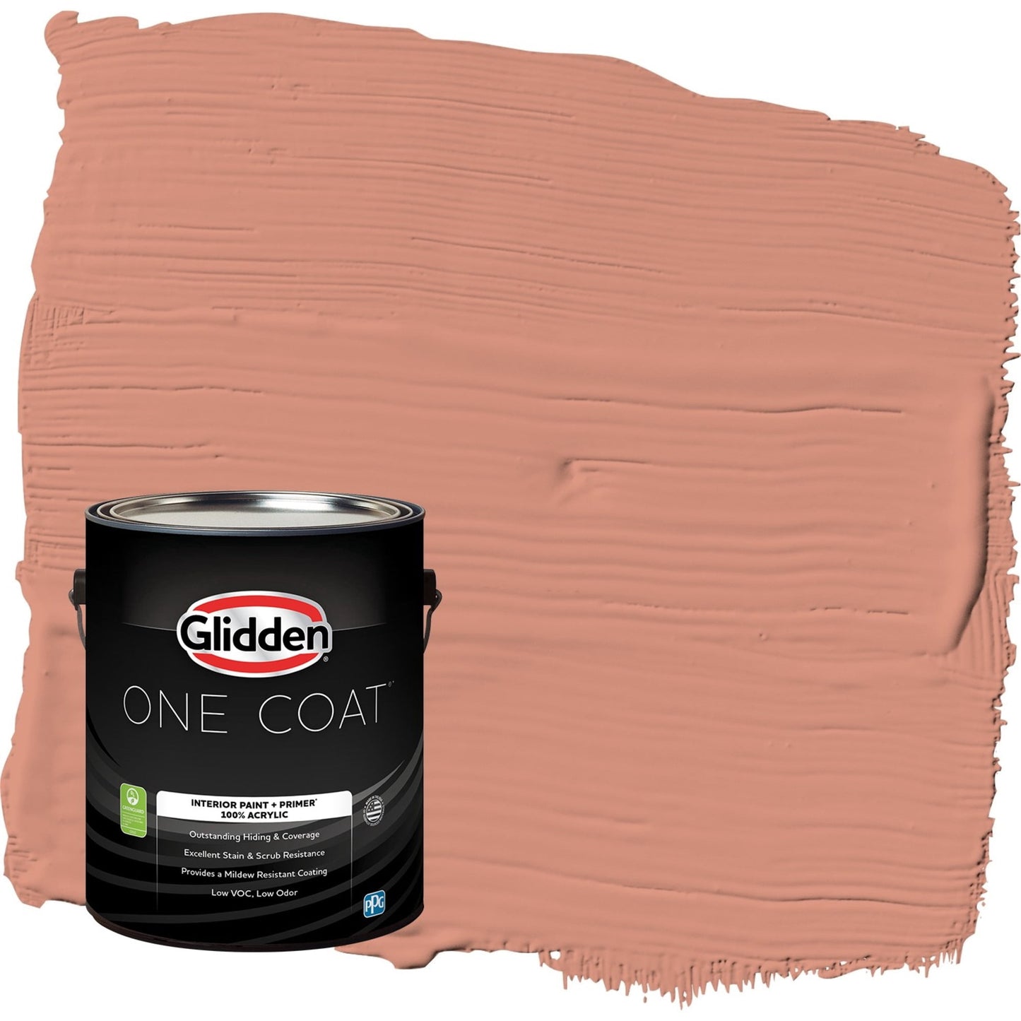 Glidden One Coat Orange Essential / Orange Semi-Gloss Interior Paint with Primer, 1 Gallon