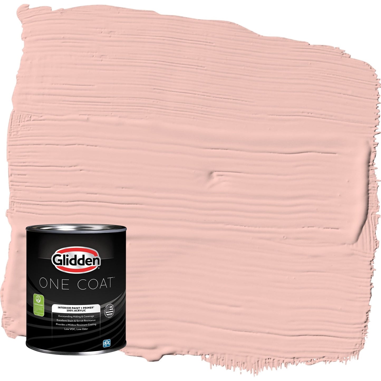 Glidden One Coat Interior Paint and Primer, Peach Ash / Orange, 1 Quart, Eggshell