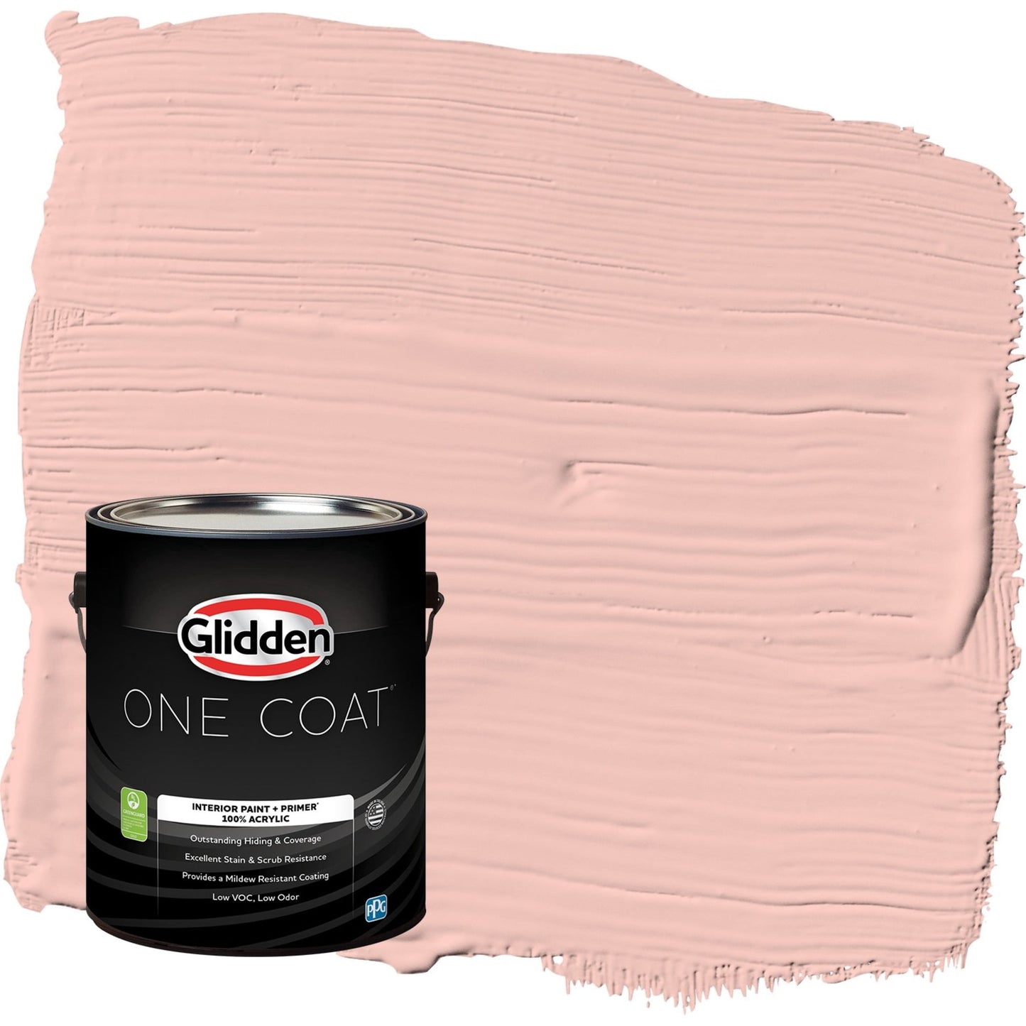 Glidden One Coat Peach Ash / Orange Flat Interior Paint with Primer, 1 Gallon