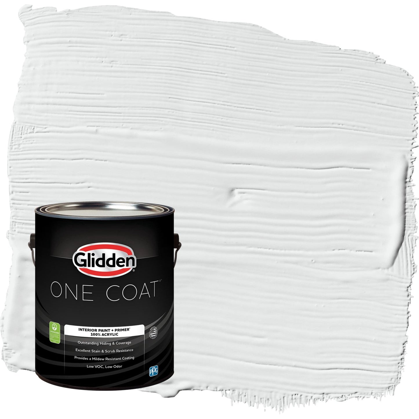 Glidden One Coat Radisson / White Eggshell Interior Paint with Primer, 1 Gallon