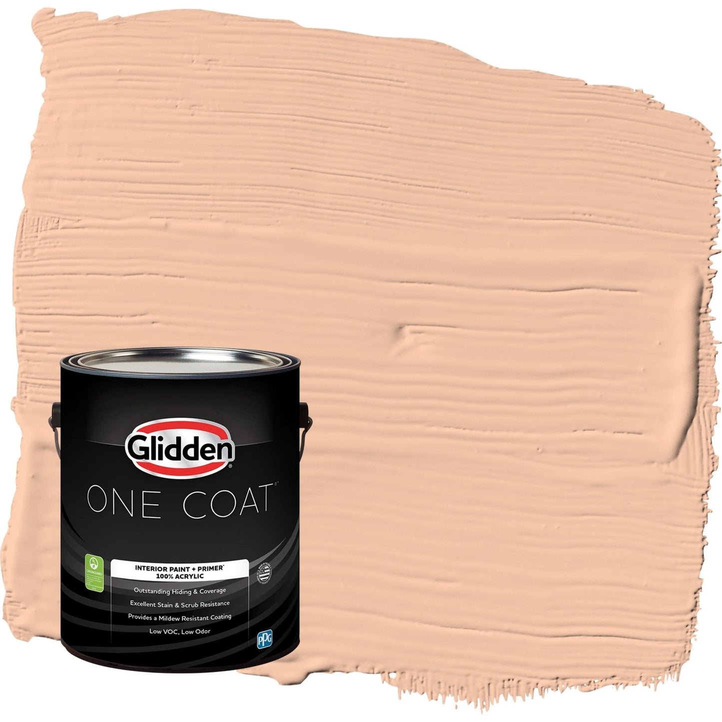 Glidden One Coat Siesta / Orange Semi-Gloss Interior Paint with Primer, 1 Gallon