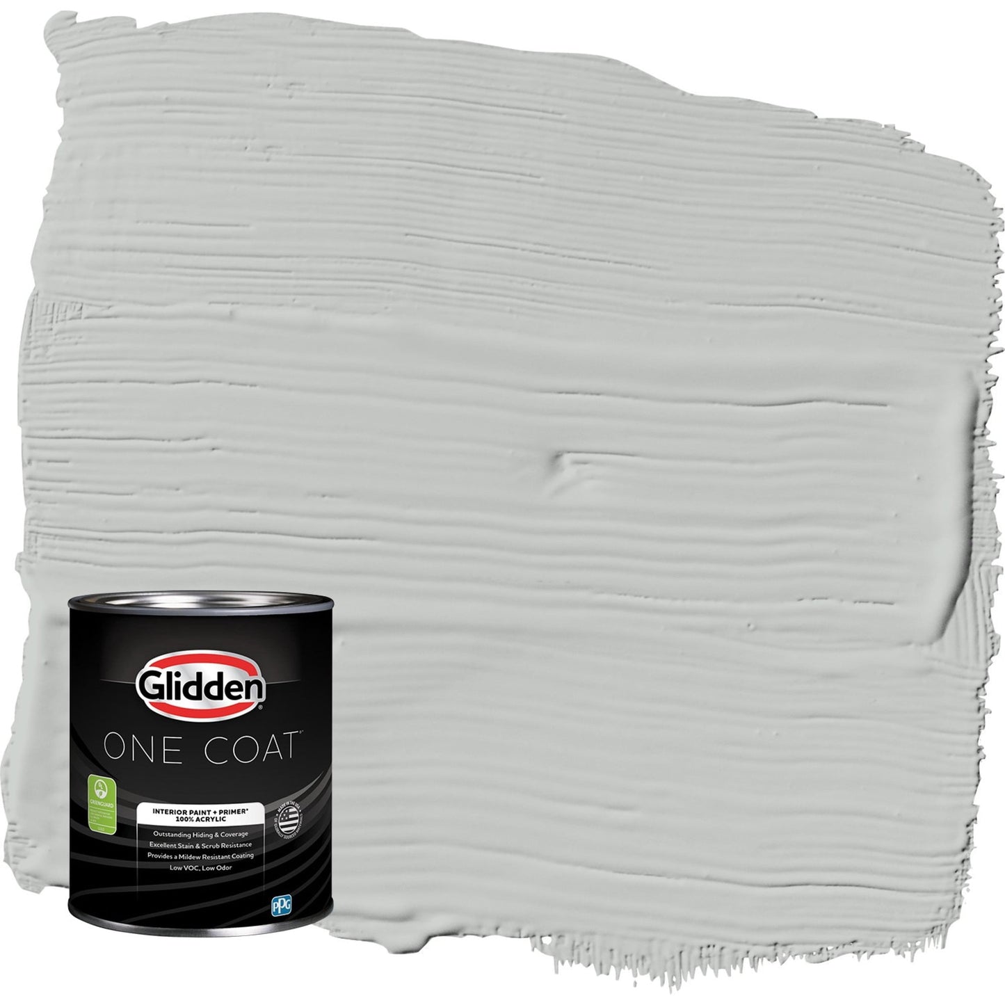 Glidden One Coat Solitary State / Gray Eggshell Interior Paint with Primer, 1 Quart