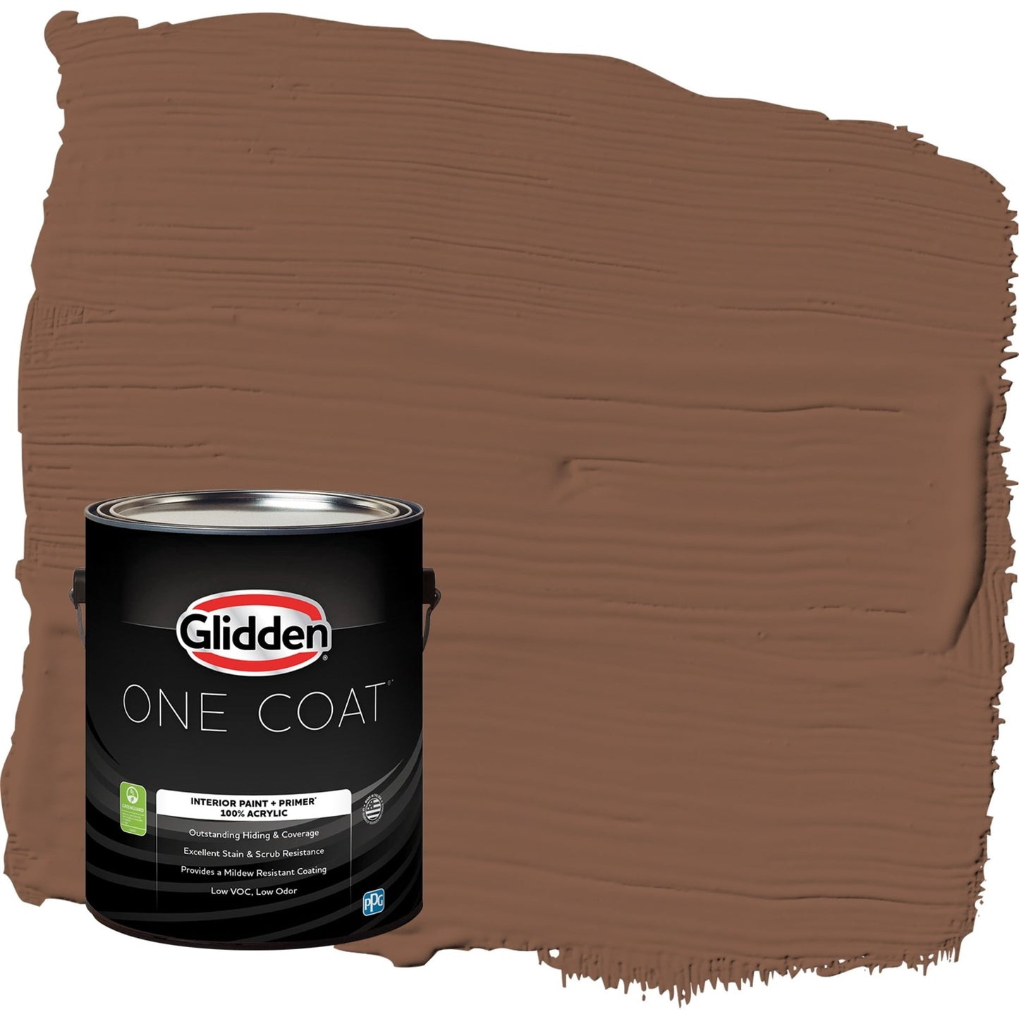 Glidden One Coat Spiced Cinnamon / Beige Flat Interior Paint with Primer, 1 Gallon