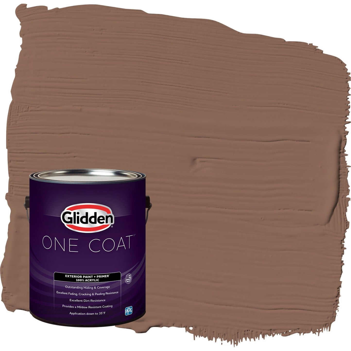 Glidden One Coat Suede Leather / Beige Eggshell Interior Paint with Primer, 1 Gallon
