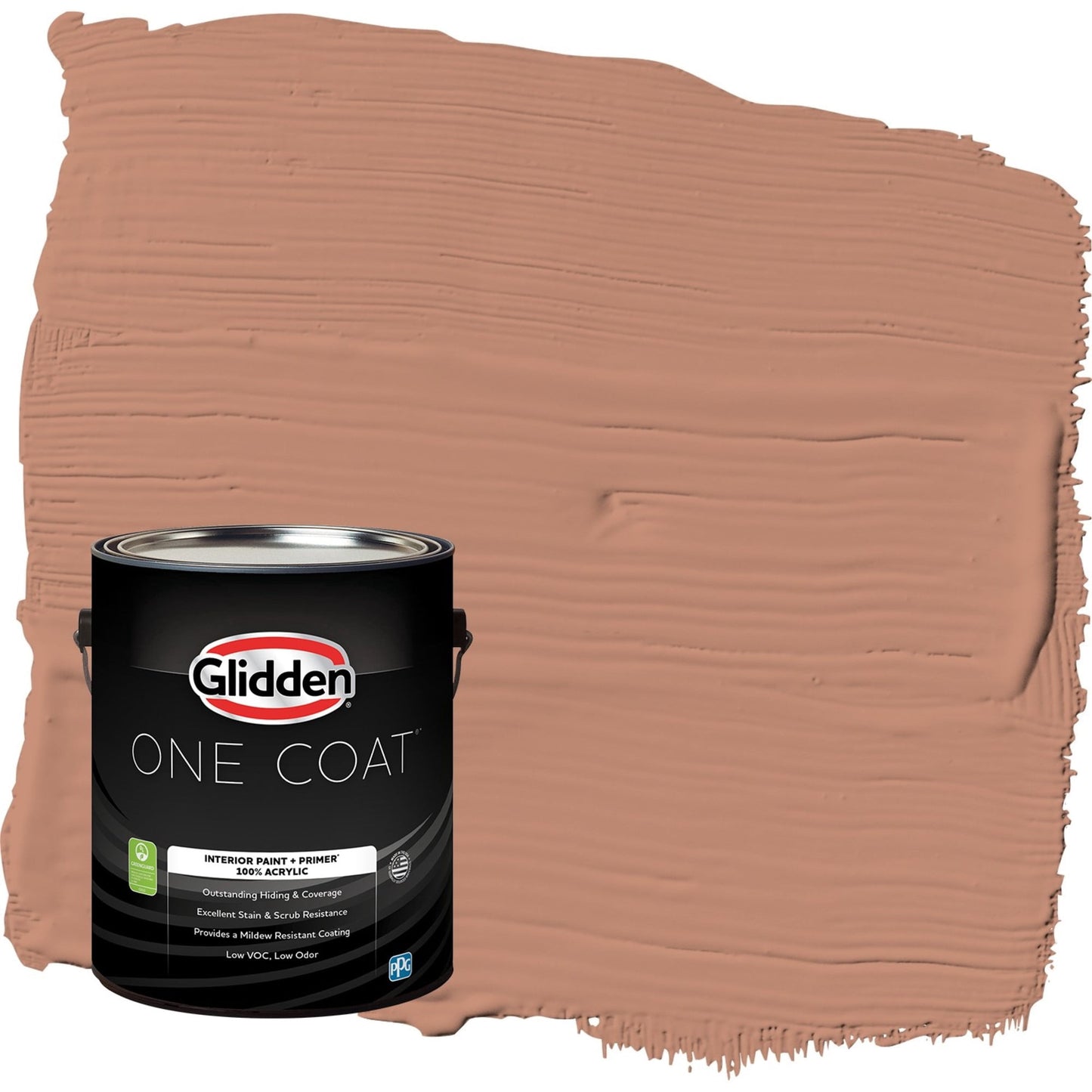 Glidden One Coat Terrazzo Tan / Orange Eggshell Interior Paint with Primer, 1 Gallon
