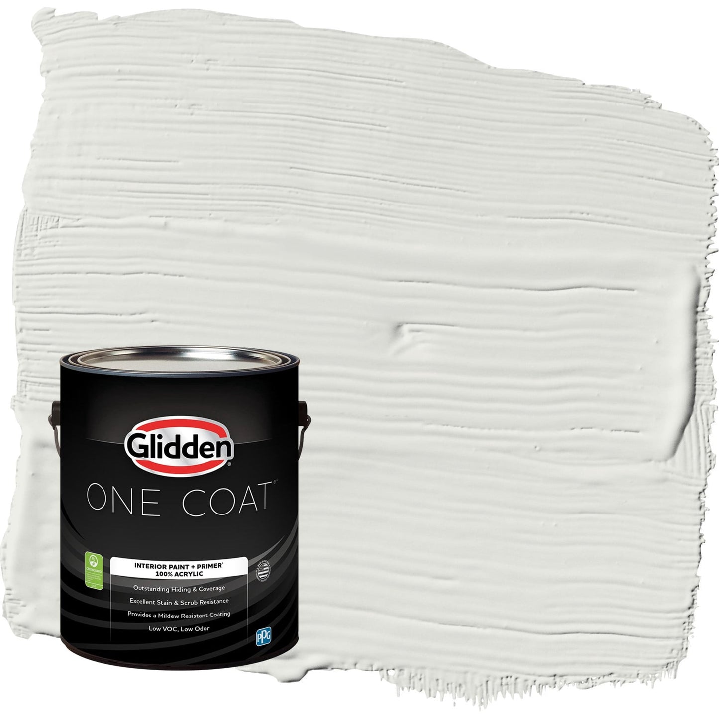 Glidden One Coat Tundra Frost / Grey Eggshell Interior Paint with Primer, 1 Gallon