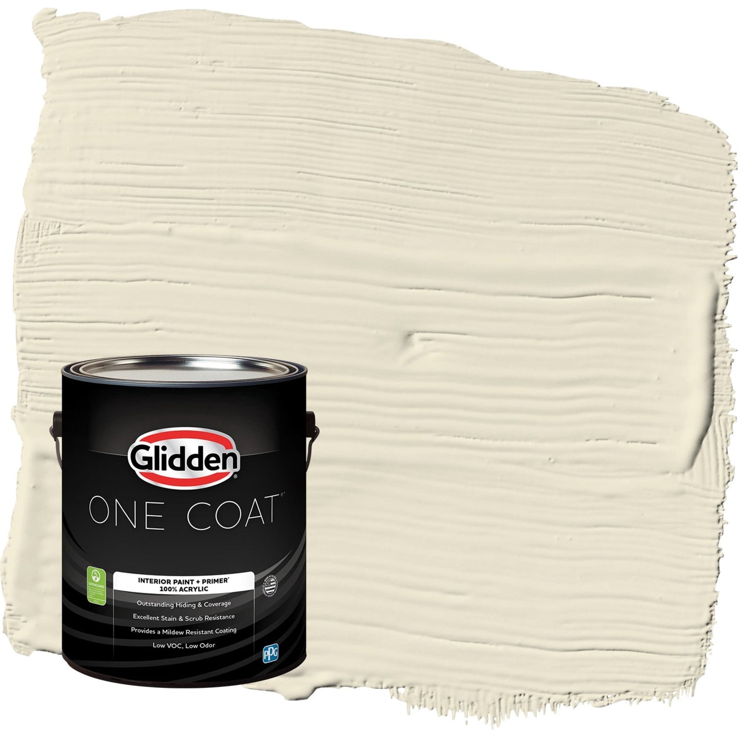 Glidden One Coat Vanilla Love / Off-White Eggshell Interior Paint with Primer, 1 Gallon