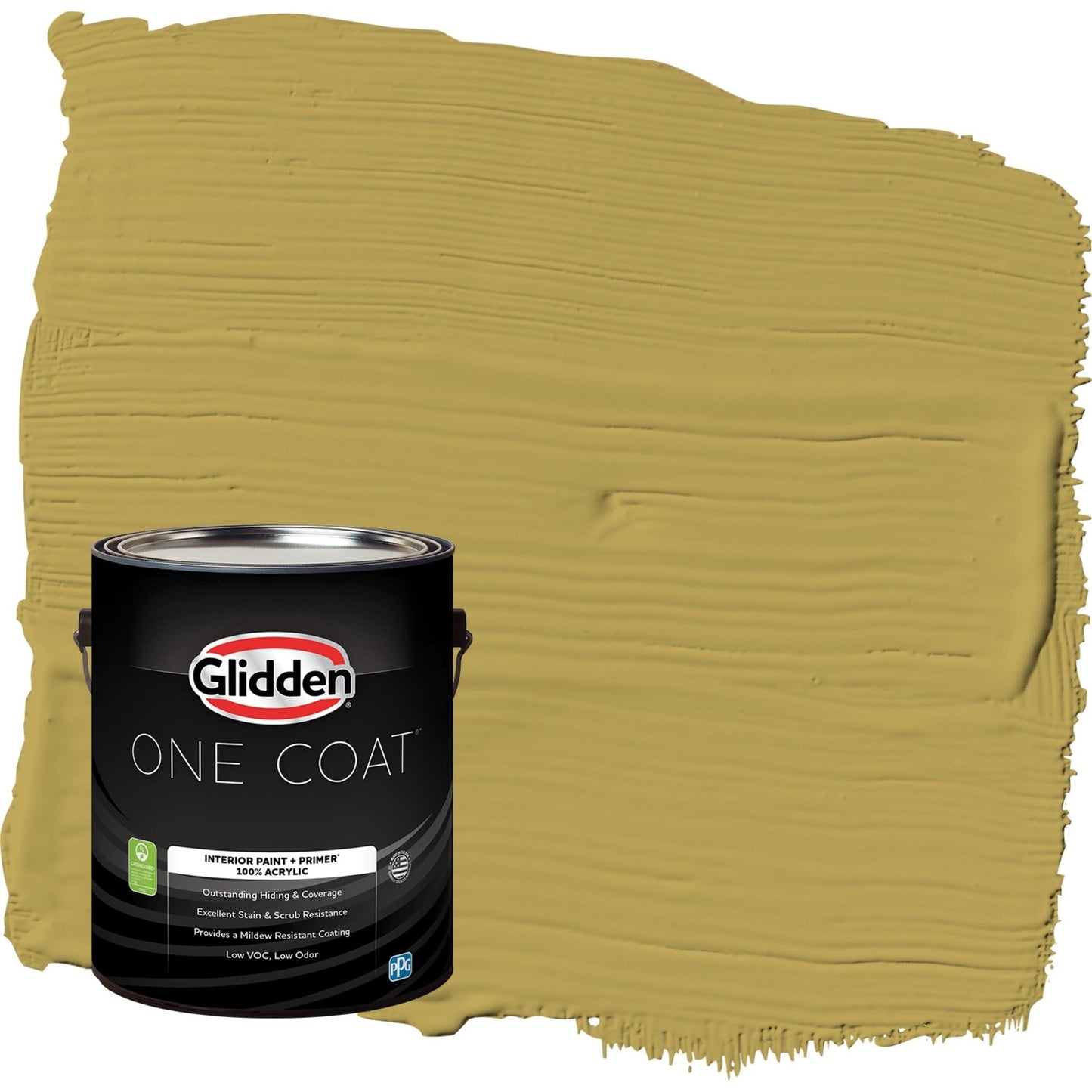 Glidden One Coat Woolen Mittens / Green Eggshell Interior Paint with Primer, 1 Gallon