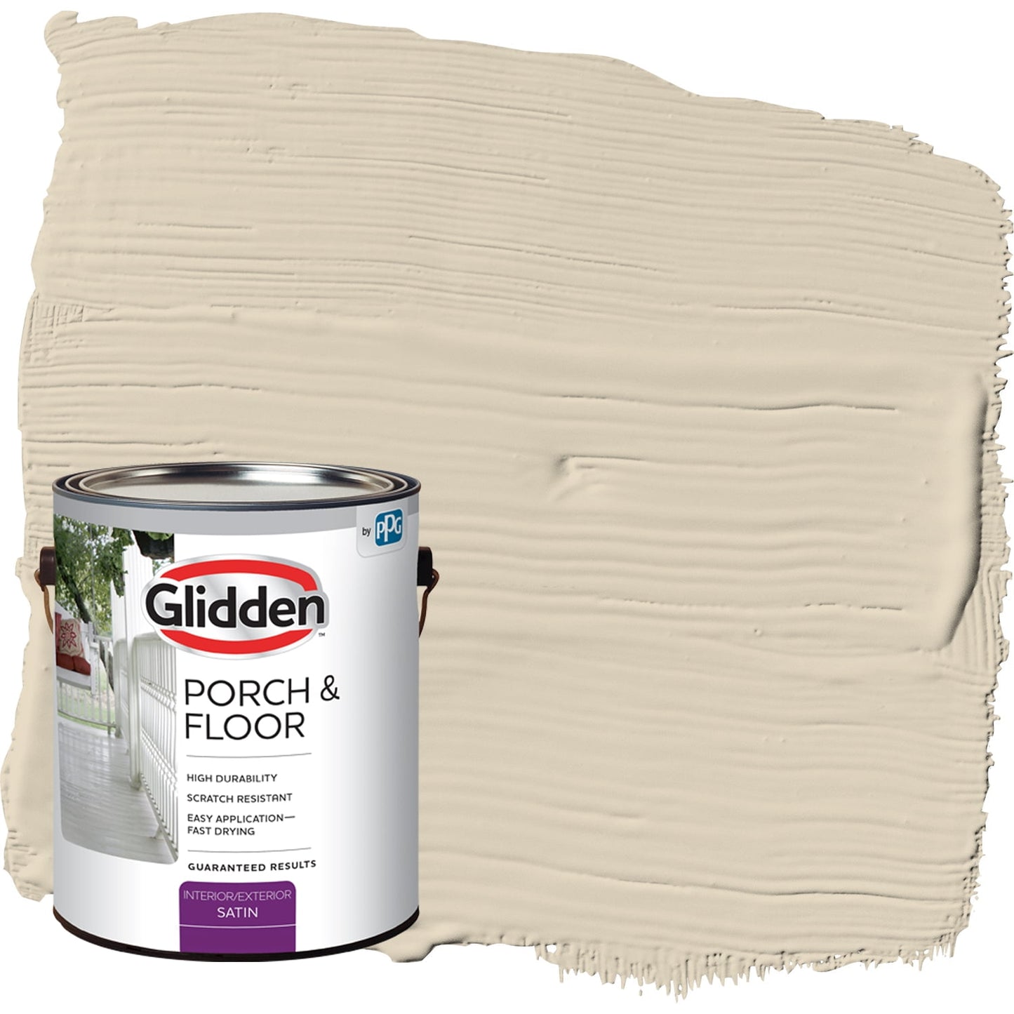 Glidden Porch & Floor 1 gal. Toasted Almond Satin Interior/Exterior Paint with Primer