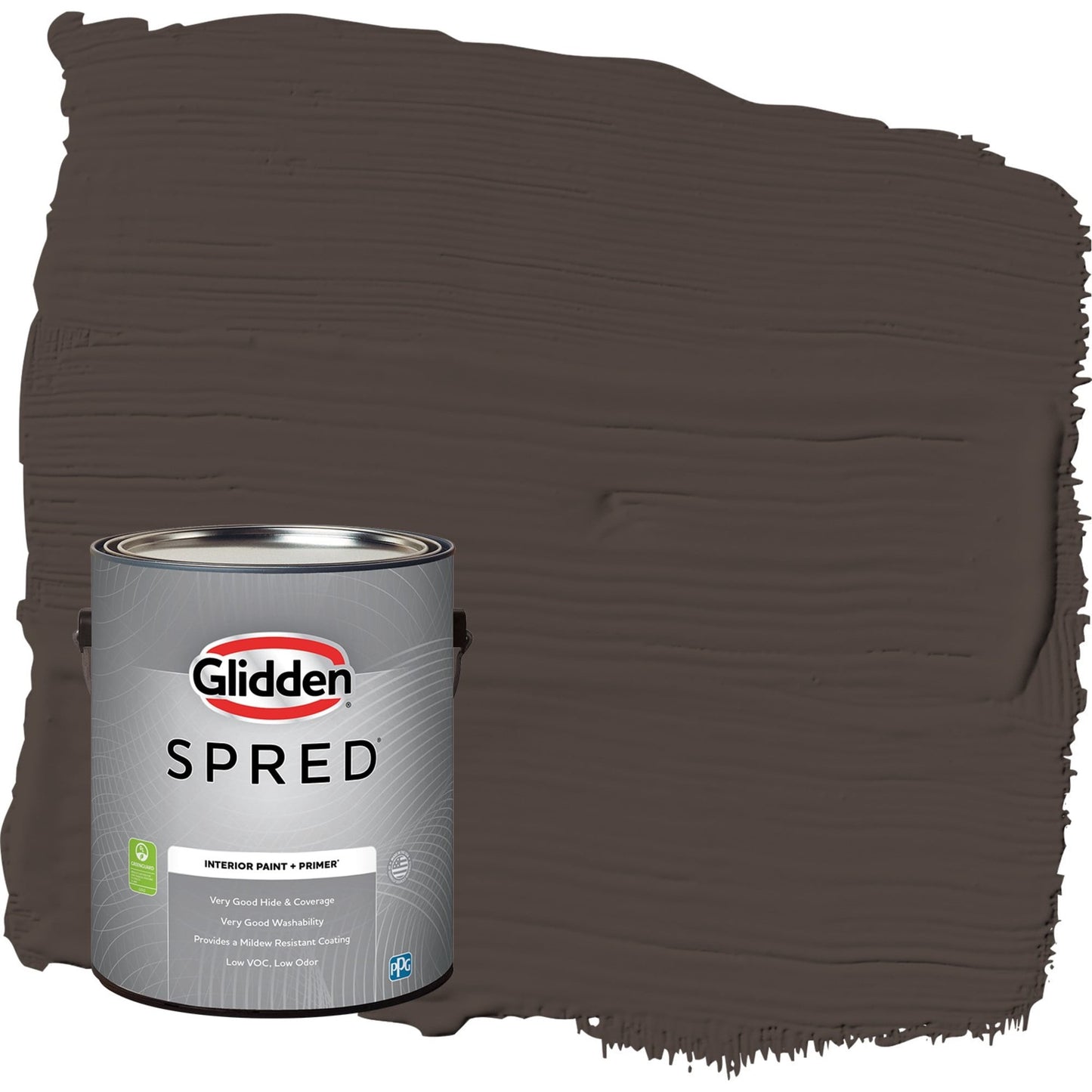 Glidden Spred Dark Granite / Brown, Flat Interior Paint with Primer, 1 Gallon
