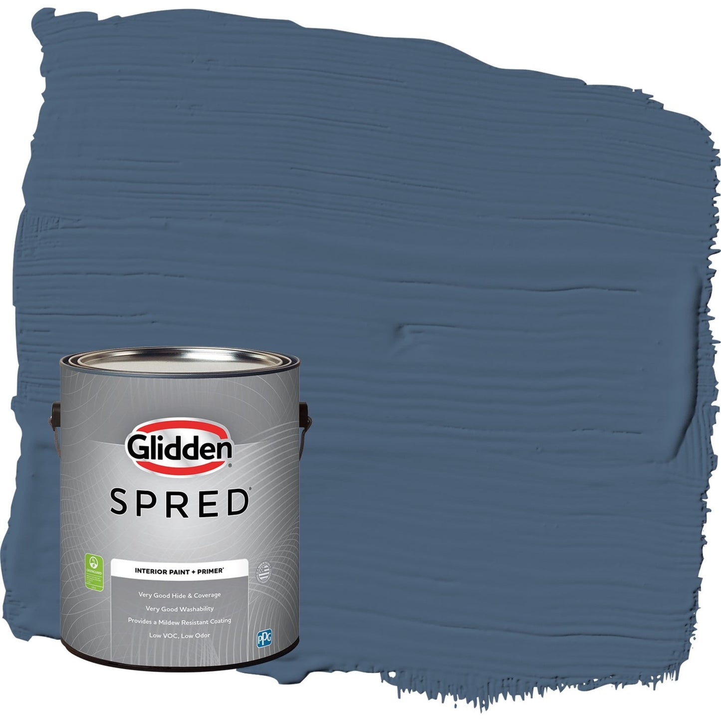 Glidden Spred Grab-N-Go Blue Fjord / Blue, Eggshell Interior Paint with Primer, 1 Gallon
