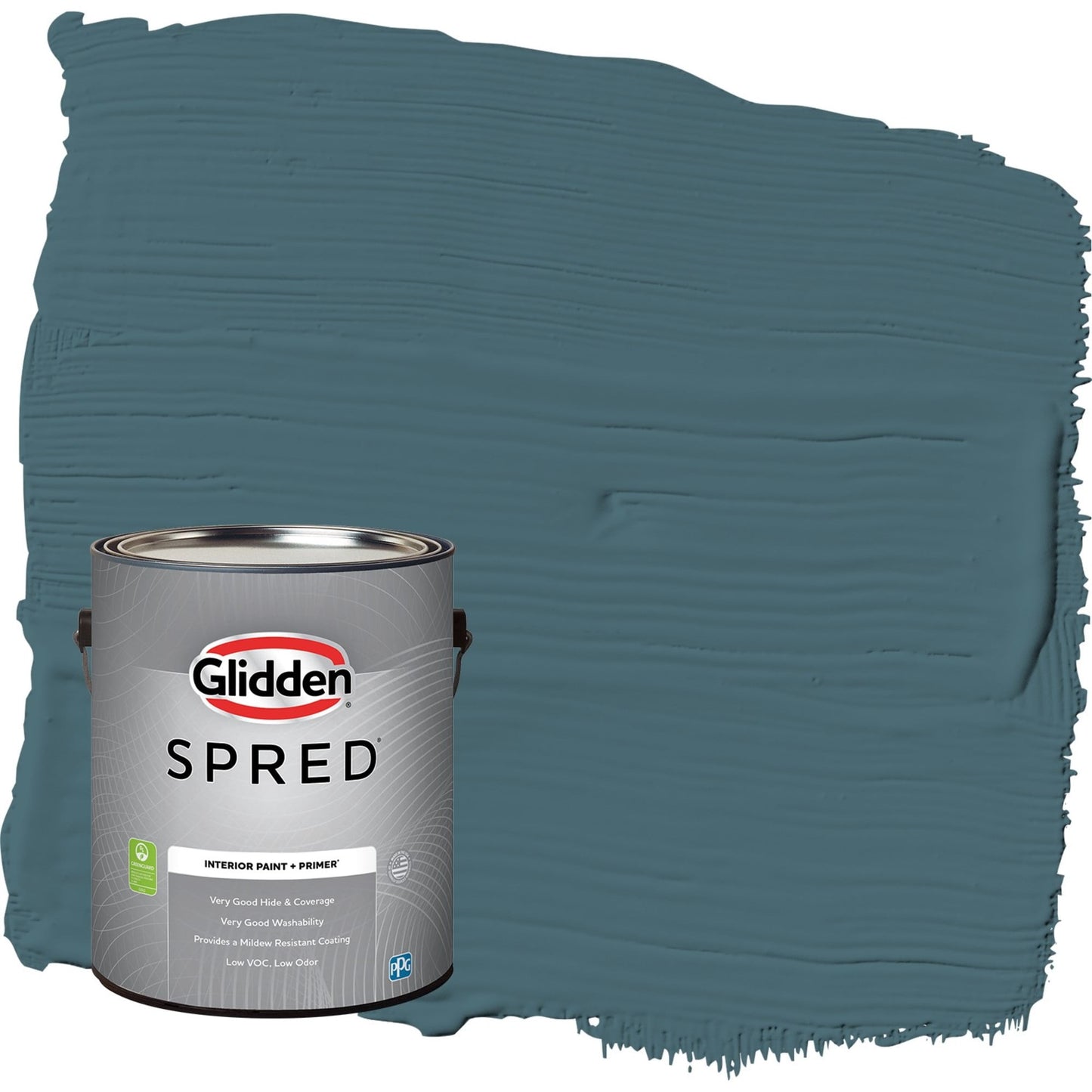 Glidden Spred Azalea Leaf / Blue, Semi-Gloss Interior Paint with Primer, 1 Gallon