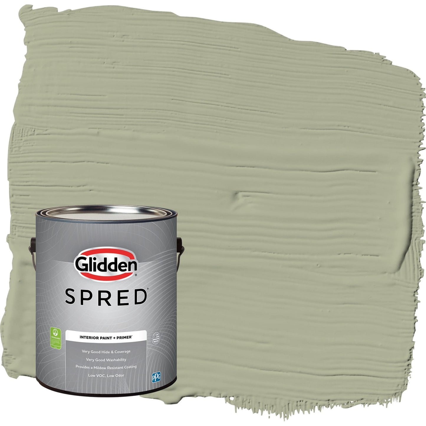 Glidden Spred Olive Sprig / Green, Flat Interior Paint with Primer, 1 Gallon