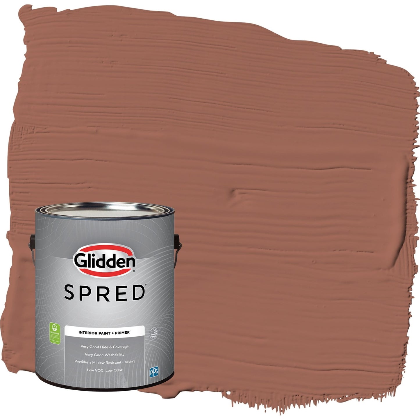 Glidden Spred Apple Brown Betty / Orange, Semi-Gloss Interior Paint with Primer, 1 Gallon
