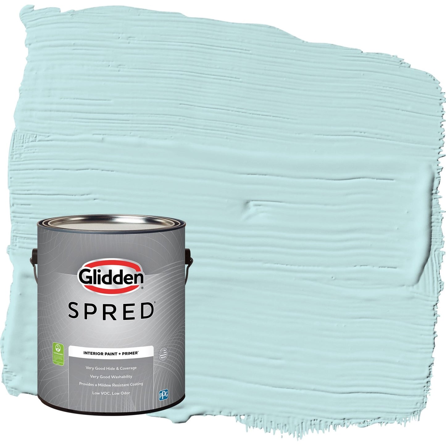 Glidden Spred Aqua Whisper / Blue, Semi-Gloss Interior Paint with Primer, 1 Gallon