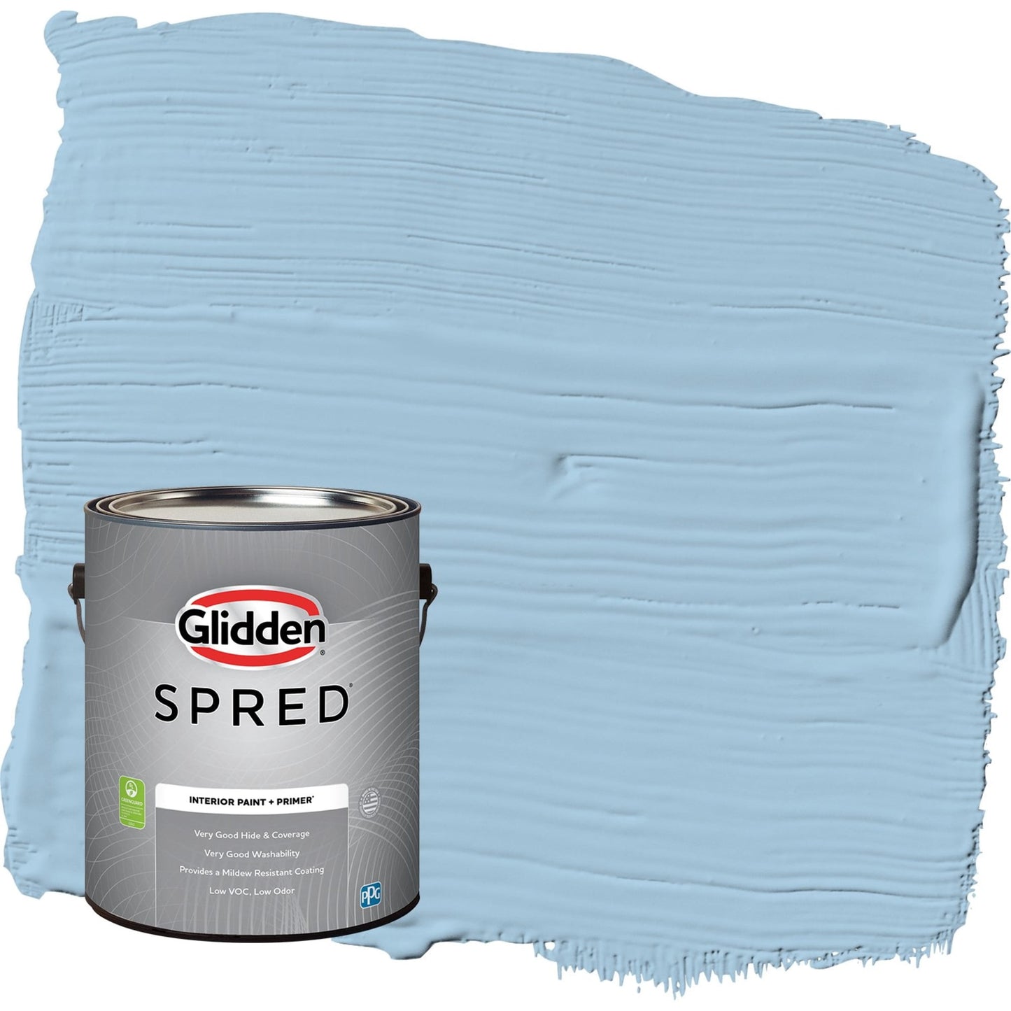 Glidden Spred Blue Bows / Blue, Flat Interior Paint with Primer, 1 Gallon