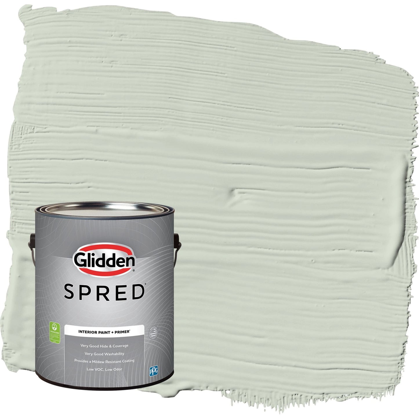 Glidden Spred Castaway / Green, Flat Interior Paint with Primer, 1 Gallon