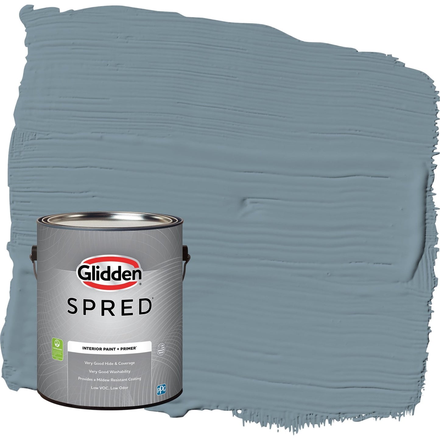 Glidden Spred Chalky Blue / Blue, Semi-Gloss Interior Paint with Primer, 1 Gallon