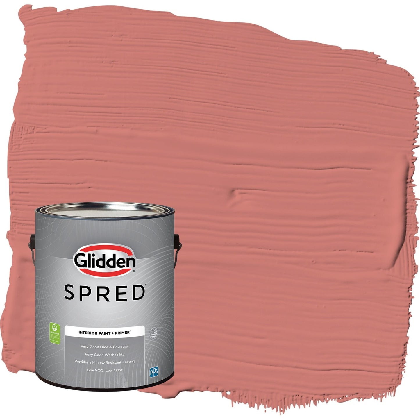 Glidden Spred Chili Pepper / Red, Flat Interior Paint with Primer, 1 Gallon