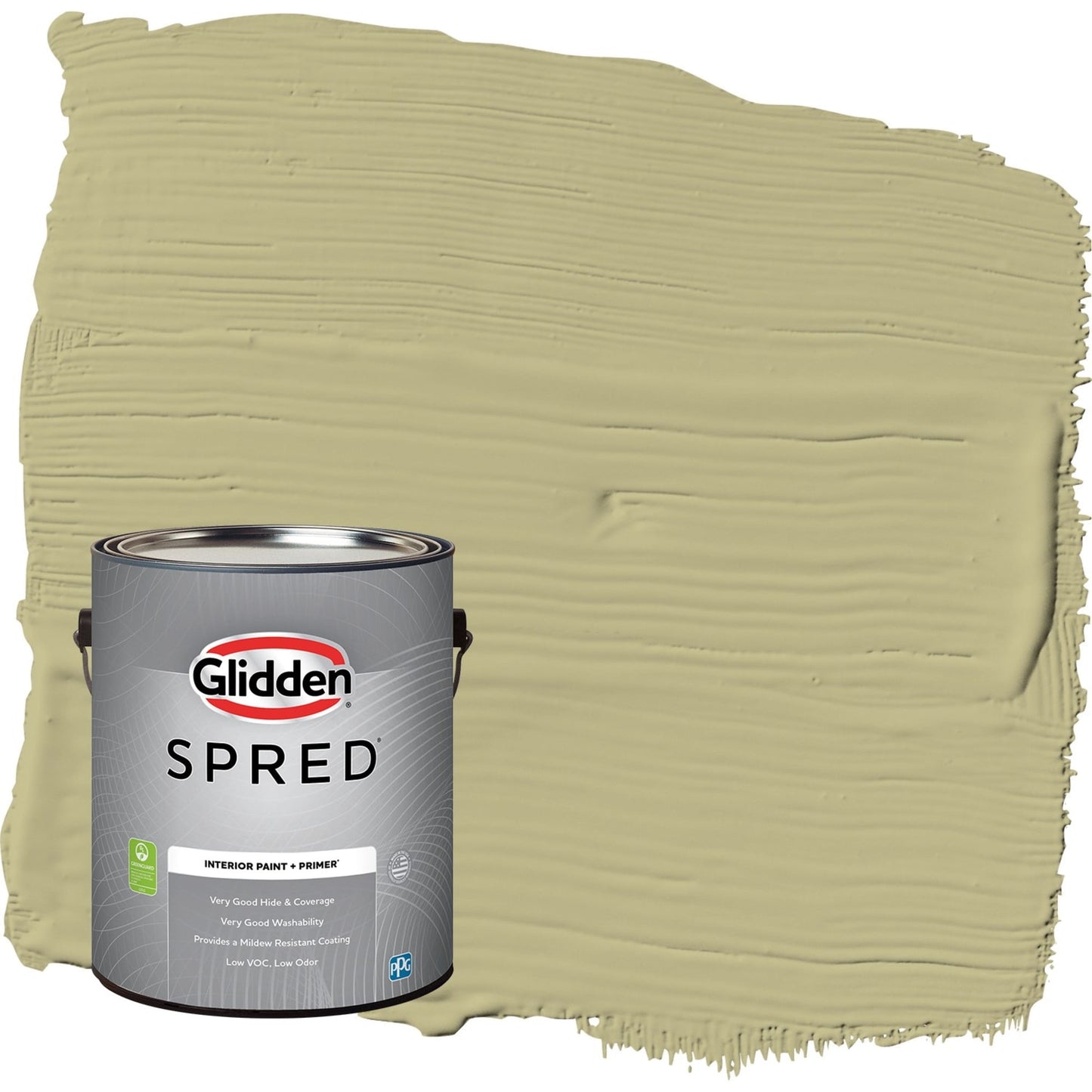 Glidden Spred Cress Green / Green, Flat Interior Paint with Primer, 1 Gallon