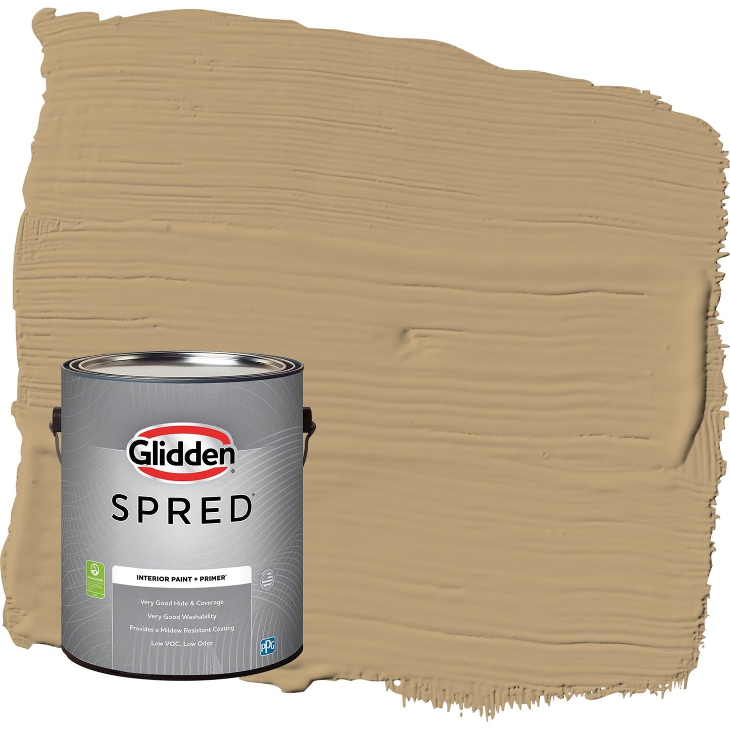 Glidden Spred Earthy Ocher / Beige, Eggshell Interior Paint with Primer, 1 Gallon