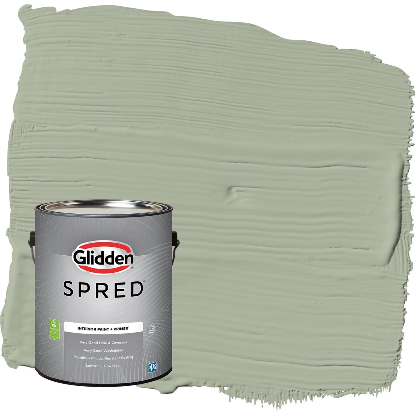 Glidden Spred Gargoyle / Green, Eggshell Interior Paint with Primer, 1 Gallon