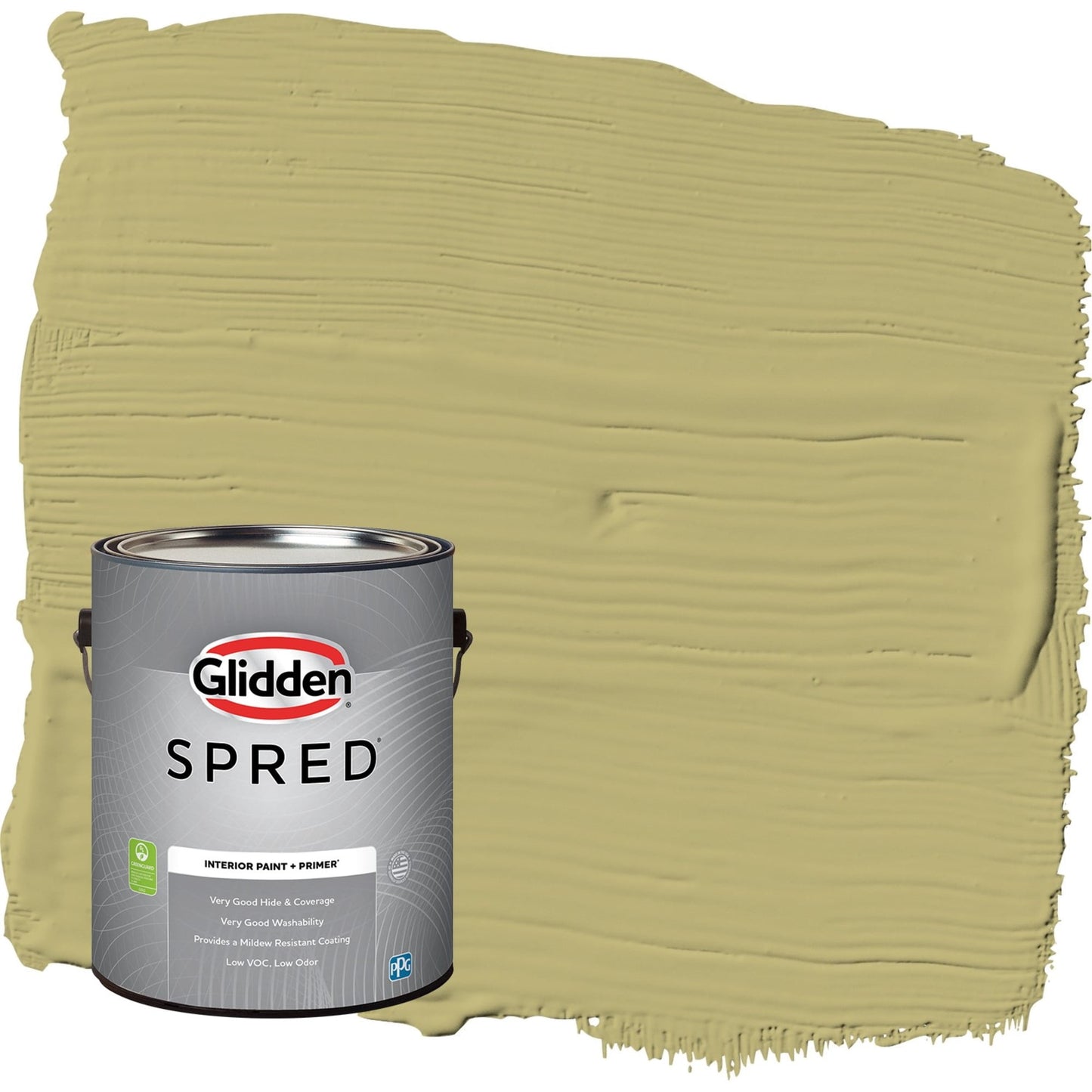 Glidden Spred Gracious Glow / Green, Semi-Gloss Interior Paint with Primer, 1 Gallon