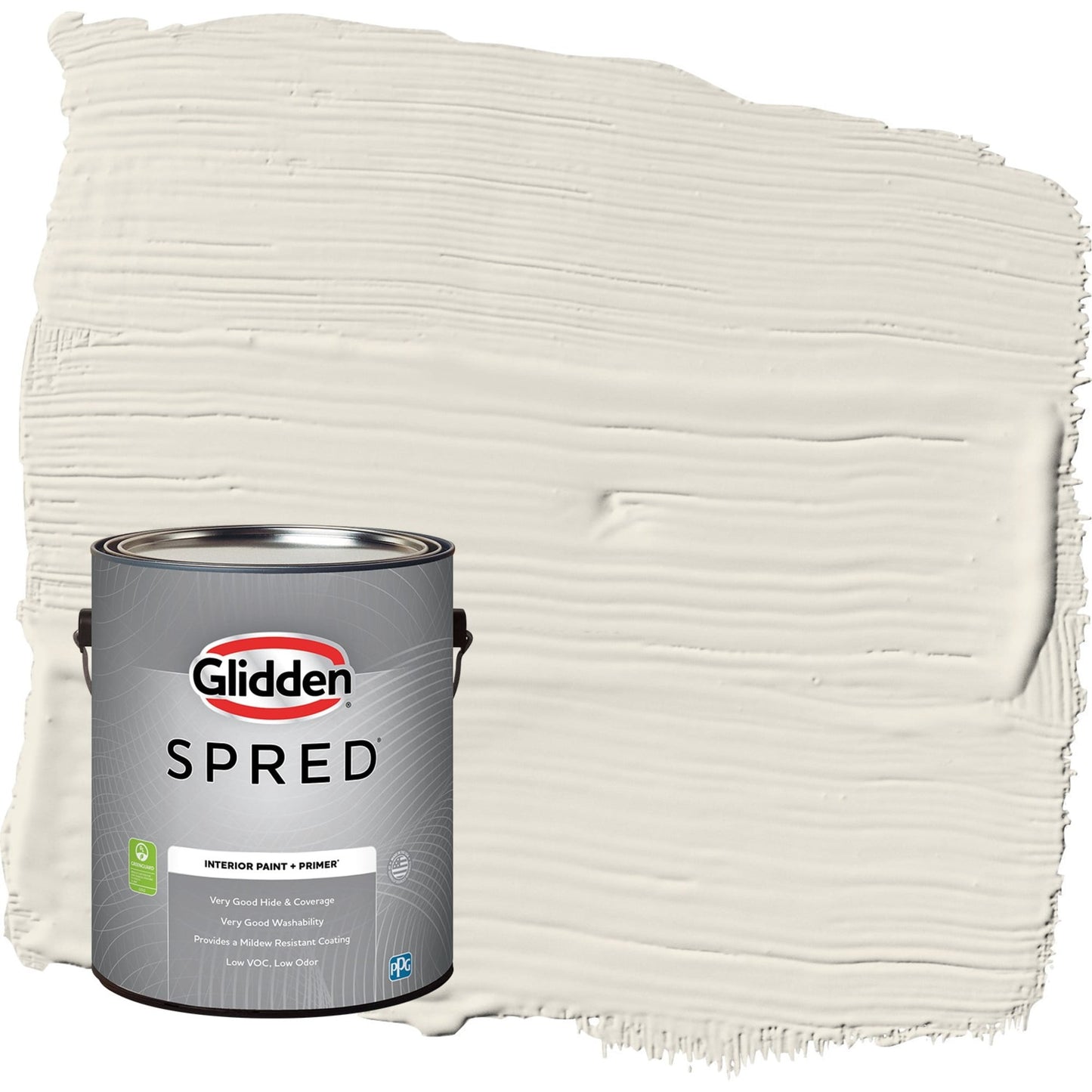 Glidden Spred Hourglass / Off-White Semi-Gloss Interior Paint with Primer, 1 Gallon