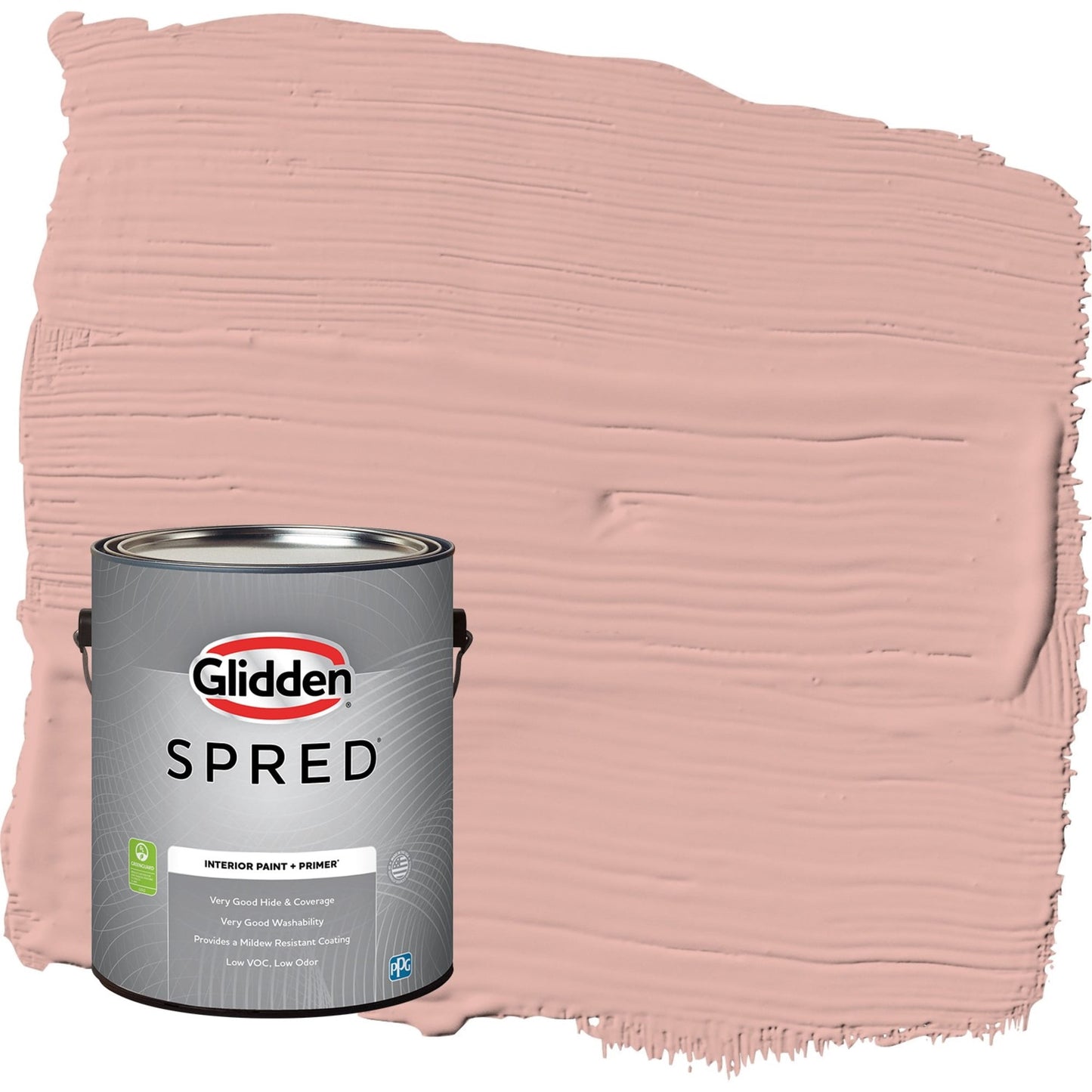 Glidden Spred Mesa Pink / Orange, Eggshell Interior Paint with Primer, 1 Gallon