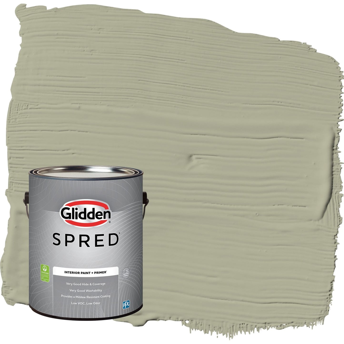 Glidden Spred Photo Gray / Green, Eggshell Interior Paint with Primer, 1 Gallon