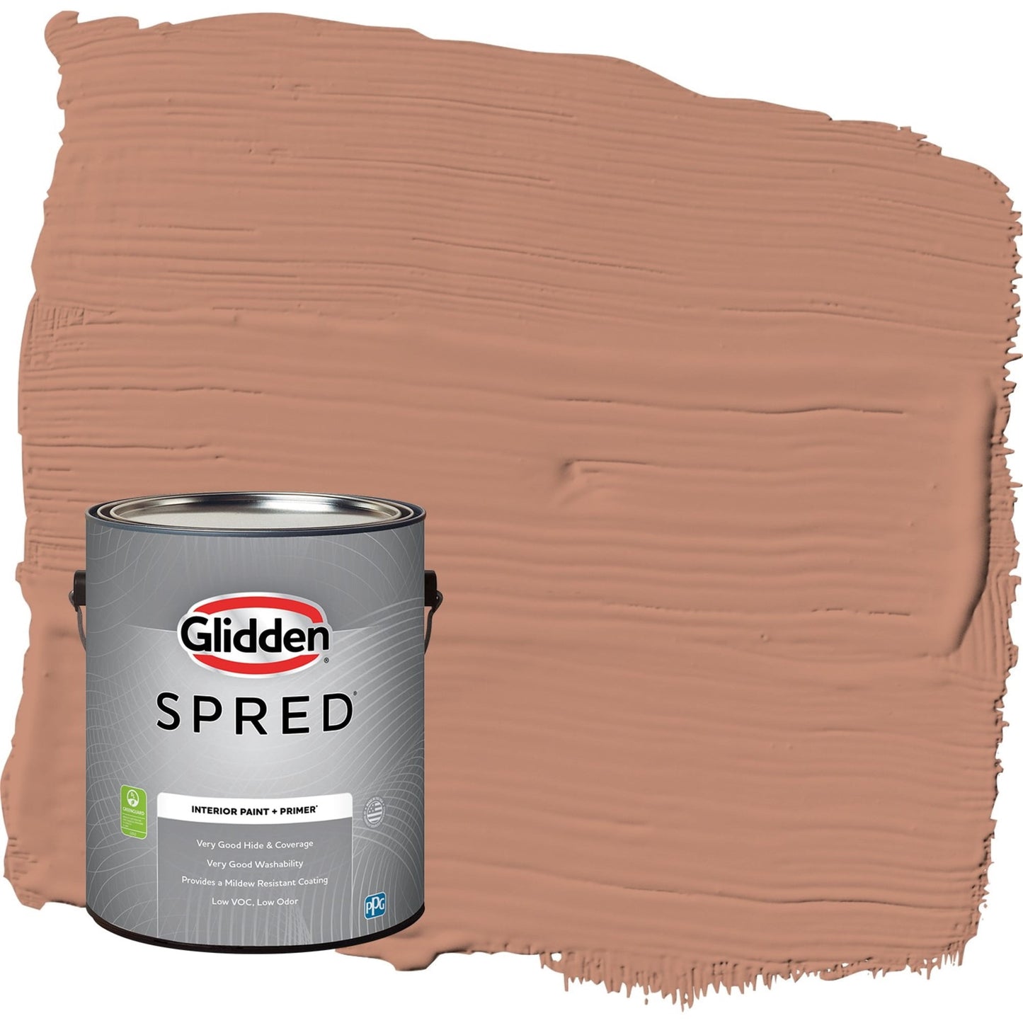 Glidden Spred Terrazzo Tan / Orange, Eggshell Interior Paint with Primer, 1 Gallon