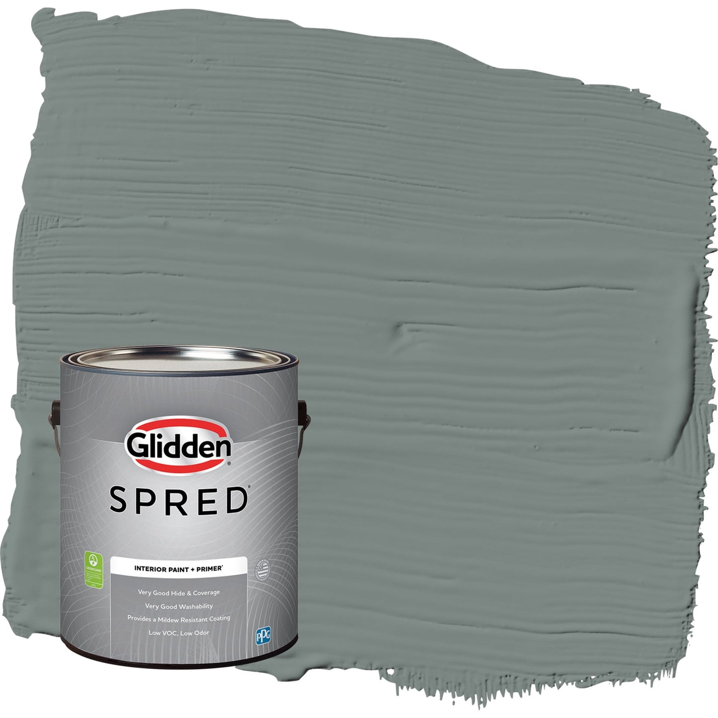 Glidden Spred Thunderbolt / Gray, Eggshell Interior Paint with Primer, 1 Gallon
