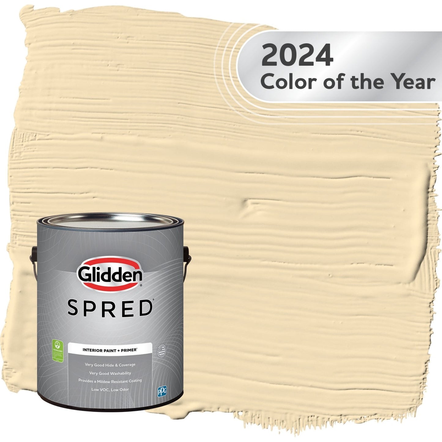 Glidden Spred Limitless / Yellow, Eggshell Interior Paint with Primer, 1 Gallon